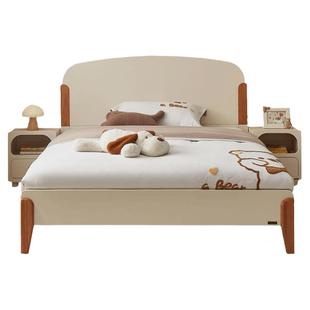 政府补贴全友家居现代简约儿童床多功能1米5男女孩实木高脚单人床
