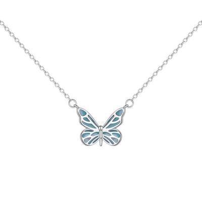 999纯银发光蝴蝶项链女款
