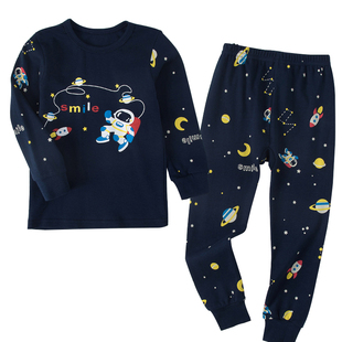 儿童睡衣纯棉春秋男童女童秋衣秋裤男孩小孩宝宝秋天保暖内衣套装