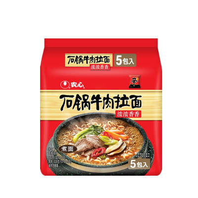 农心石锅牛肉拉面120g袋装韩式