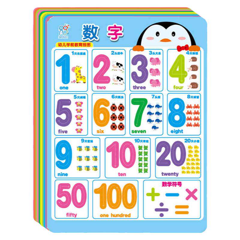 3-6岁识字数字拼音学前早教挂图