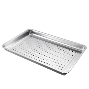 304不锈钢蒸饭盘蒸箱托盘食堂专用长方形蒸饭车米饭盘带孔蒸菜箱