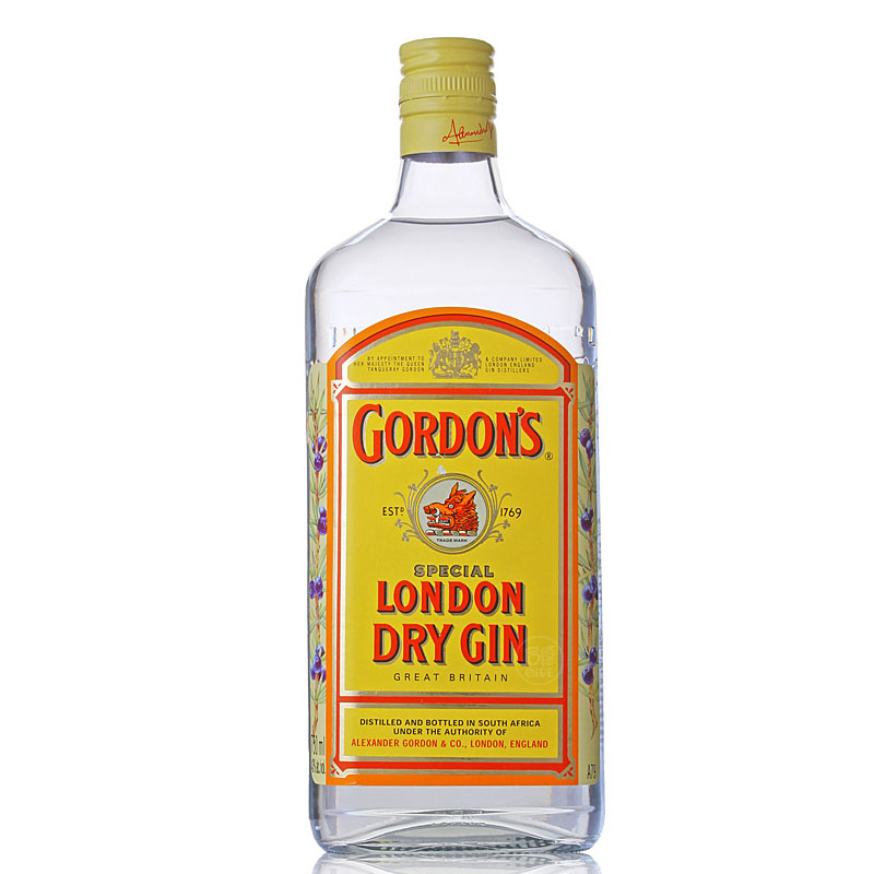 英国进口哥顿金酒Gordons杜松子金酒琴酒基酒金汤力伦敦干味750ml