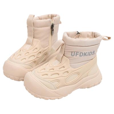 防水防滑儿童雪地靴户外男童女童雪地棉2025冬季新款加绒加厚棉靴