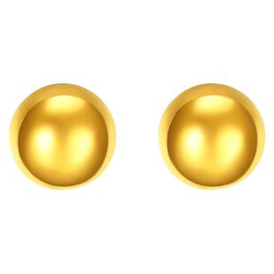 【百亿补贴】TSL谢瑞麟足金黄金耳钉光面圆球简约耳环小坠YK259