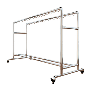 镀锌钢管落地挂衣架家用晾衣架加粗加厚户外防风晒被架阳台晾衣杆