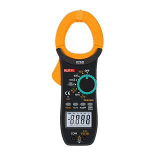 NJTY天宇826D电容钳表防烧钳形电流表高精度数字钳形表大钳口交流