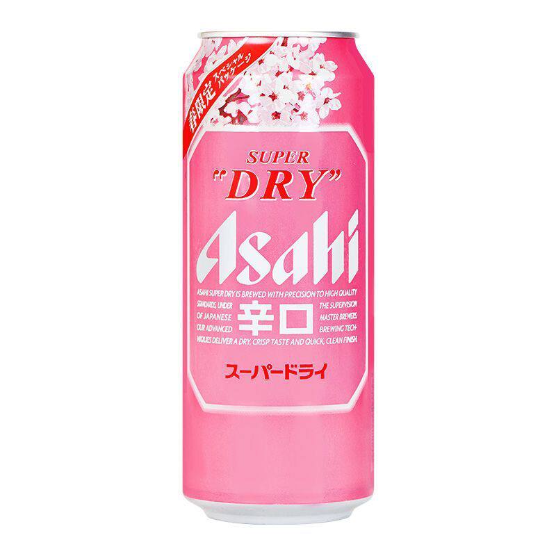 Asahi/朝日啤酒超爽系列春季樱花限定版500ml*24罐整箱装国产