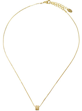 noble lady acc超级饰18k彩金项链女新款冷淡风细锁骨链小众吊坠