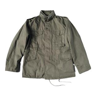 擎添工装 美式复古中长款立领m65野战夹克男连帽风衣阿美咔叽外套