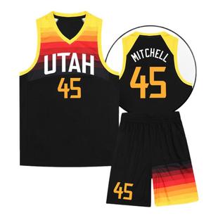 篮球服套装男定制渐变条纹系列篮球比赛定制队服米切尔球衣篮球男