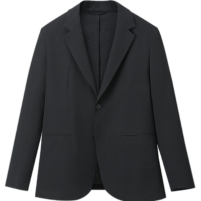 海澜之家平驳领肌理梭织休闲西服
