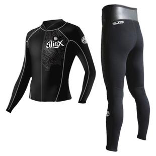 3/5mm加绒加厚防寒保暖胶衣长袖长裤分体湿式潜水服男女冬泳泳衣