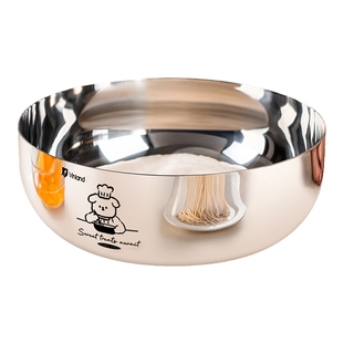 英国食品级和面盆316不锈钢揉面盆厨房加厚带盖洗菜发面盆家用304