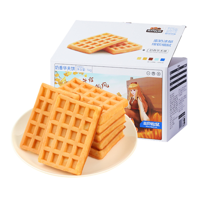 三只松鼠奶香华夫饼早餐食品