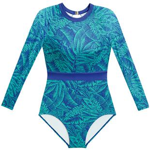 爱慕南法假日女士沙滩海边长袖连体泳衣AM689762