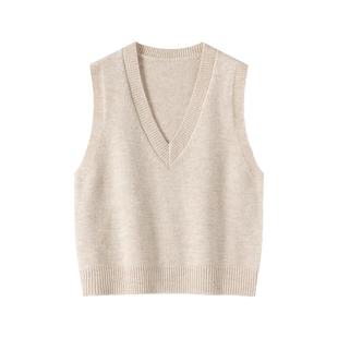 马甲女款2025新款春秋宽松外穿针织背心时尚毛衣外套坎肩秋冬叠穿