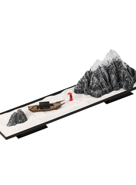 新中式禅意沙盘假山微景观摆件