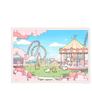 圣诞冬日花店拼图1000片带相框高级感成人版治愈系初雪之夜装饰画