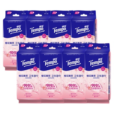 Tempo得宝湿巾樱花香48包384片