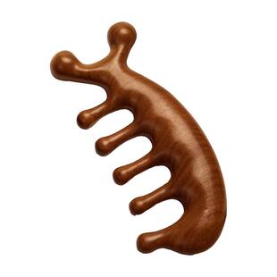 金丝檀木经络梳子五爪头部按摩神器身体头皮五齿面部刮痧五指疏通