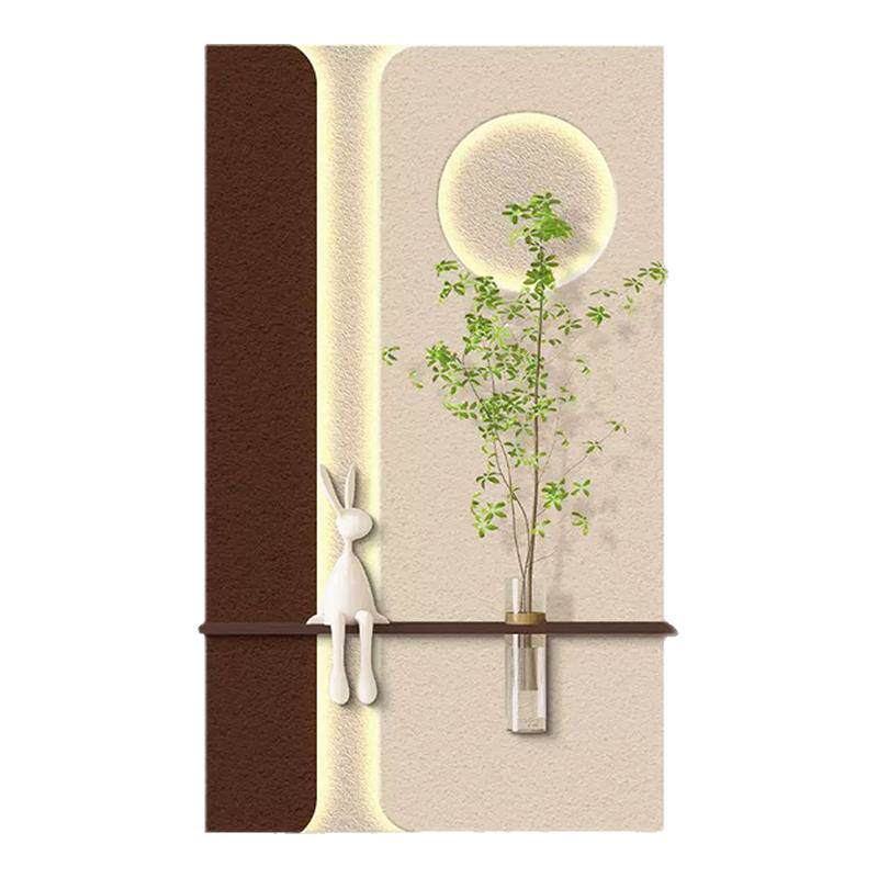玄关装饰画DIY绿植挂画LED灯画