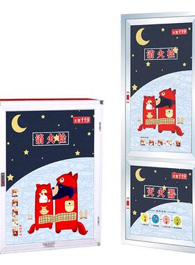 消防栓灭火器使用方法装饰画定制