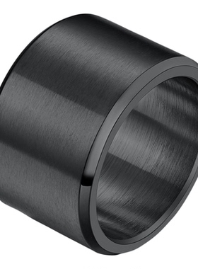 霸气哑光拉丝男戒指钛钢大号扳指