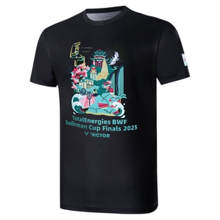 VICTOR/威克多苏迪曼杯纪念款T恤胜利男女羽毛球文化衫T-SC2501