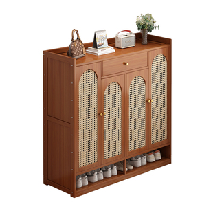 鞋架多层家用门口外楼道简易小窄鞋柜带门防尘鞋子收纳柜出租屋用