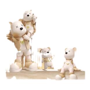 现代轻奢玄关装饰画新款暴力熊走廊尽头挂画高级感入户正对门壁画