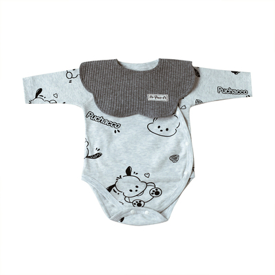 婴姿新生儿长袖软糯包屁衣春秋婴儿59码纯棉无骨衣服三角哈衣睡衣