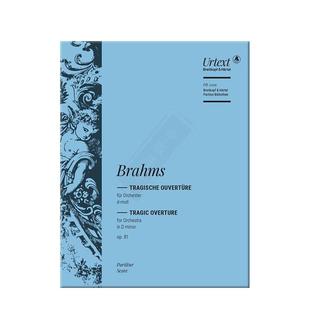勃拉姆斯悲剧序曲 D小调Op81 总谱 德国大熊原版乐谱书 Brahms Tragische Ouverture Scores Orchestra PB3209