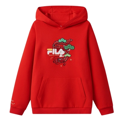 FILA斐乐中大童红色卫衣