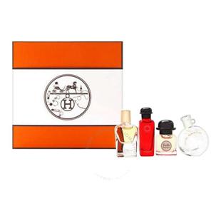 欧洲直邮爱马仕 淡香水礼盒4件套迷你香水套盒Q版香水丝巾尼正品