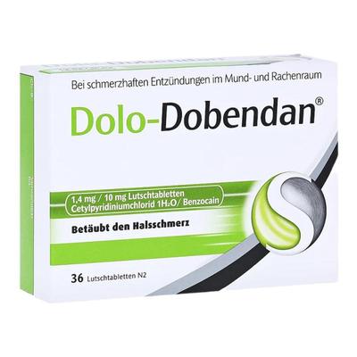 欧洲直邮德国Dolo-Dobendan咽喉消炎止痛带麻药含片36粒喉咙扁桃