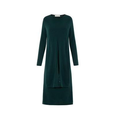 【可颂裙】AUM噢姆冬季巴素兰澳毛收腰针织连衣裙修身休闲长裙女