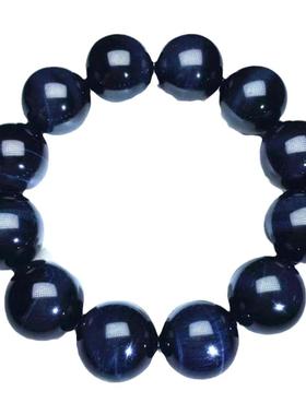 天然水晶闪电纹蓝虎眼石手链