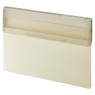 日本LIHIT LAB.喜利Mutual薄型顶开式文件盒办公用品A4竖式收纳盒