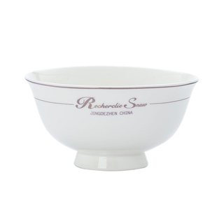 北欧餐具简约碗盘单买套装单品陶瓷米饭碗防烫高脚碗吃饭碗中式