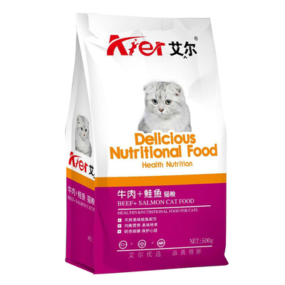 艾尔牛肉鲑鱼猫粮500g