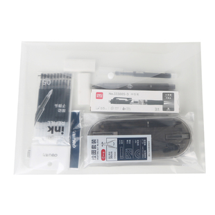 得力考试专用文具套装高考理科文科透明袋中考公务员考试全套文具用品可带入考场答题卡2B自动铅笔带铅芯