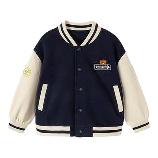 【泰迪熊联名】迷你巴拉巴拉男女童棒球服秋冬儿童学院风外套