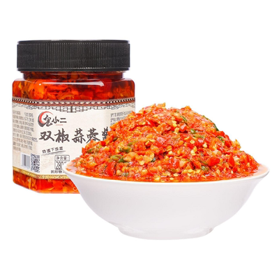 湖南特产辣椒酱下饭菜剁椒酱农家手工彩椒蒜蓉双椒酱拌面下饭酱
