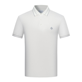 【10A抗菌桑蚕丝】曼加龙夏季新款凉感短袖POLO衫商务男士翻领T恤