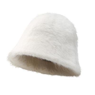 CACUSS毛绒帽子女秋冬季渔夫帽