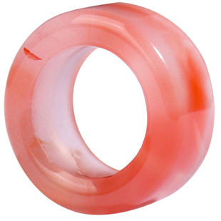 天然凉山南红玛瑙素面直切跑环卡子文玩佛珠星月菩提项链diy配饰