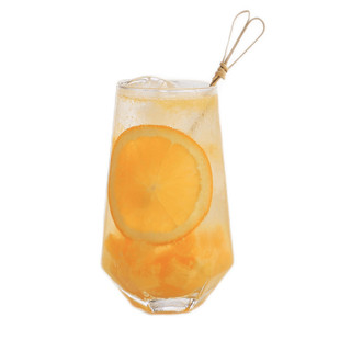 ins网红餐厅玻璃杯六棱角杯冷饮杯气泡水杯果汁杯柠檬水杯大容量