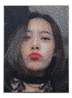 diy人像拼图钉子画定制手工制作