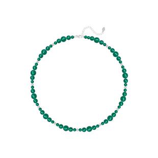 新中式错落绿玛瑙串珠项链s925纯银颈链送礼百搭古风高级感锁骨链